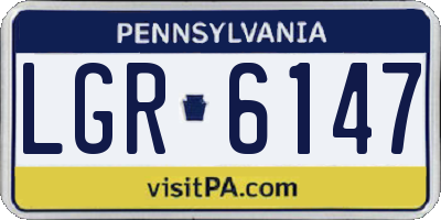 PA license plate LGR6147