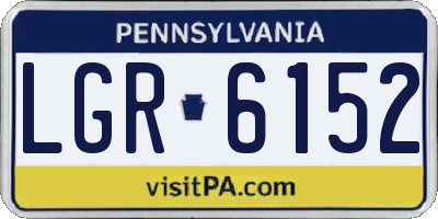 PA license plate LGR6152