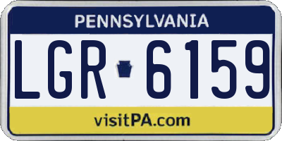 PA license plate LGR6159