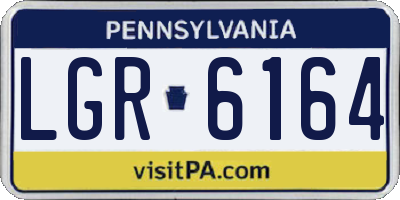PA license plate LGR6164