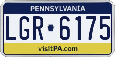 PA license plate LGR6175