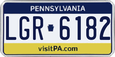 PA license plate LGR6182