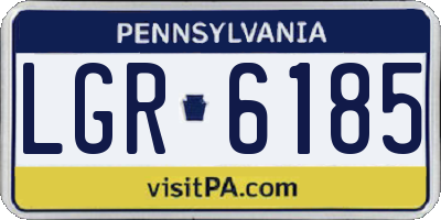 PA license plate LGR6185