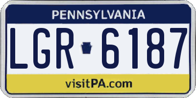 PA license plate LGR6187