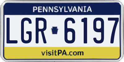 PA license plate LGR6197