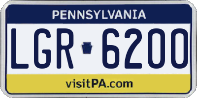 PA license plate LGR6200