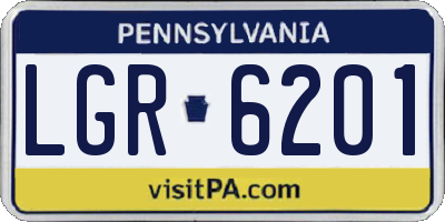PA license plate LGR6201