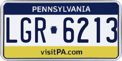 PA license plate LGR6213