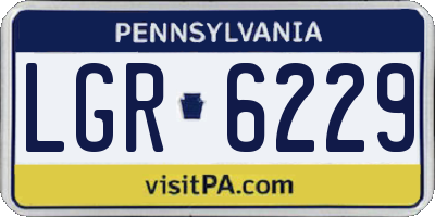 PA license plate LGR6229