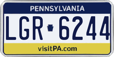 PA license plate LGR6244