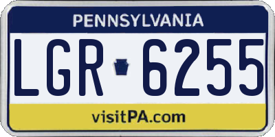 PA license plate LGR6255