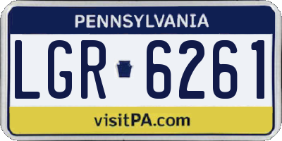 PA license plate LGR6261