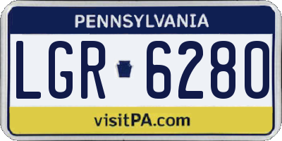PA license plate LGR6280