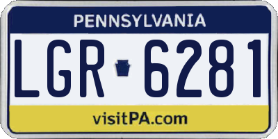 PA license plate LGR6281