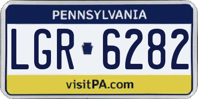 PA license plate LGR6282
