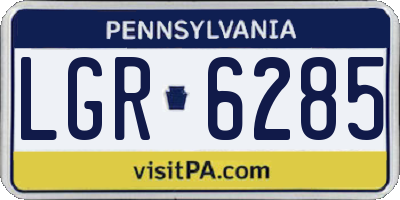 PA license plate LGR6285