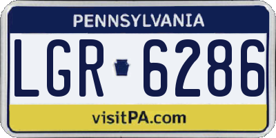 PA license plate LGR6286