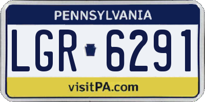 PA license plate LGR6291