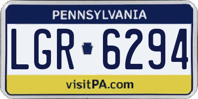 PA license plate LGR6294