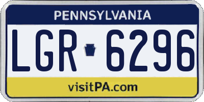 PA license plate LGR6296