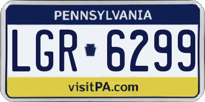 PA license plate LGR6299