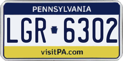 PA license plate LGR6302