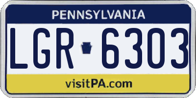 PA license plate LGR6303