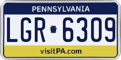 PA license plate LGR6309