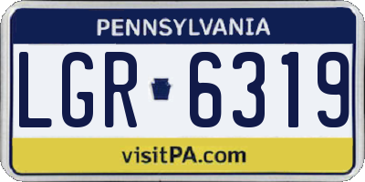 PA license plate LGR6319
