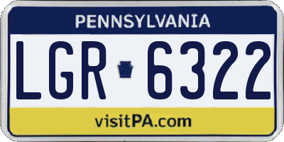 PA license plate LGR6322