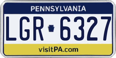 PA license plate LGR6327
