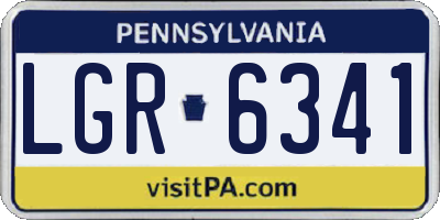 PA license plate LGR6341