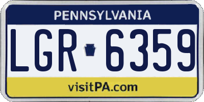 PA license plate LGR6359