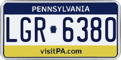 PA license plate LGR6380