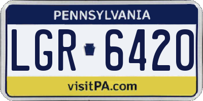 PA license plate LGR6420