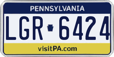 PA license plate LGR6424