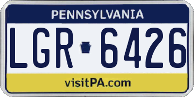 PA license plate LGR6426