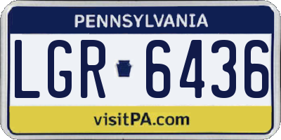 PA license plate LGR6436