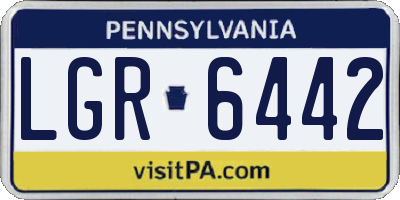 PA license plate LGR6442