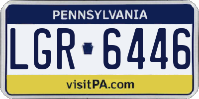 PA license plate LGR6446