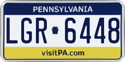 PA license plate LGR6448