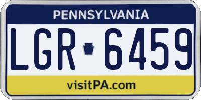 PA license plate LGR6459