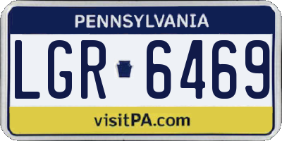 PA license plate LGR6469
