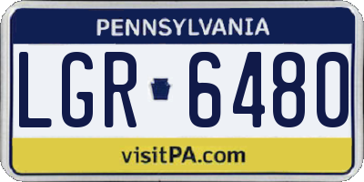 PA license plate LGR6480