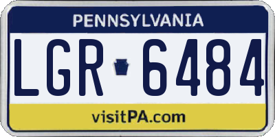 PA license plate LGR6484