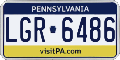 PA license plate LGR6486