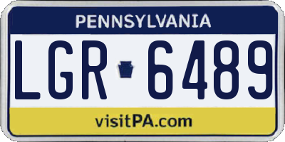 PA license plate LGR6489
