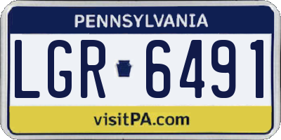 PA license plate LGR6491