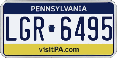 PA license plate LGR6495