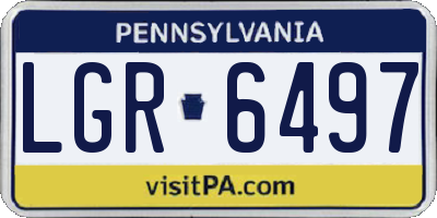 PA license plate LGR6497